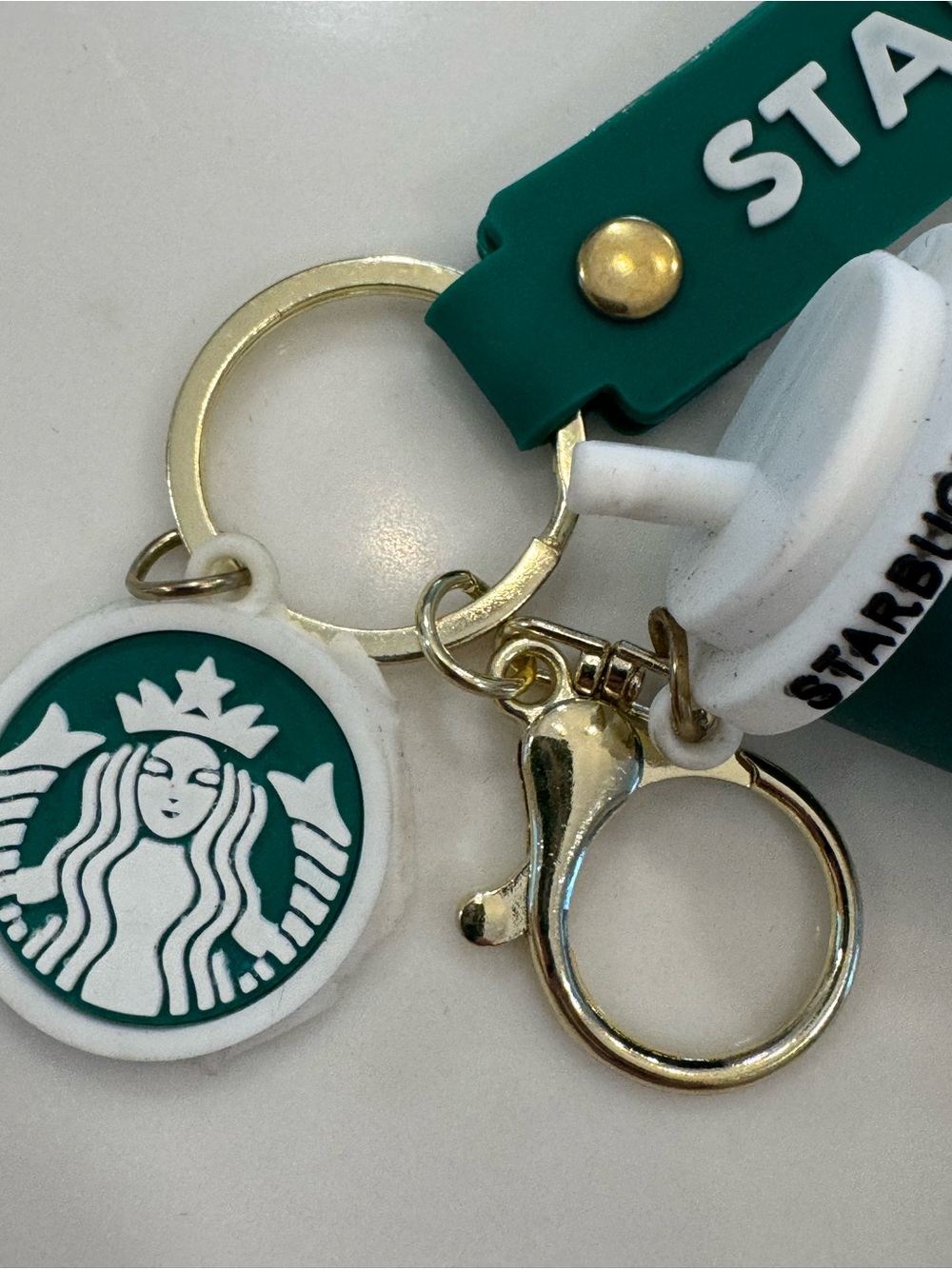 Starbucks Green Cup Logo Keychain/Bag Charm - Picture 3 of 4